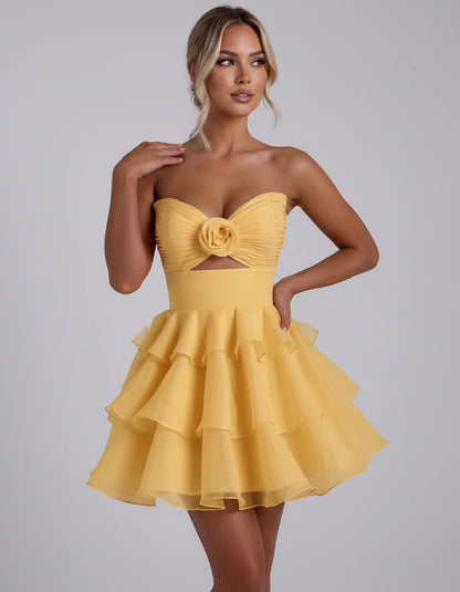 Clemence Mini Dress — Gold | SKU: RB-79ce92-gold-2,RB-79ce92-gold-4,RB-79ce92-gold-6,RB-79ce92-gold-8,RB-79ce92-gold-10,RB-79ce92-gold-12,RB-79ce92-gold-14,RB-79ce92-gold-14W,RB-79ce92-gold-16,RB-79ce92-gold-16W,RB-79ce92-gold-18W,RB-79ce92-gold-20W