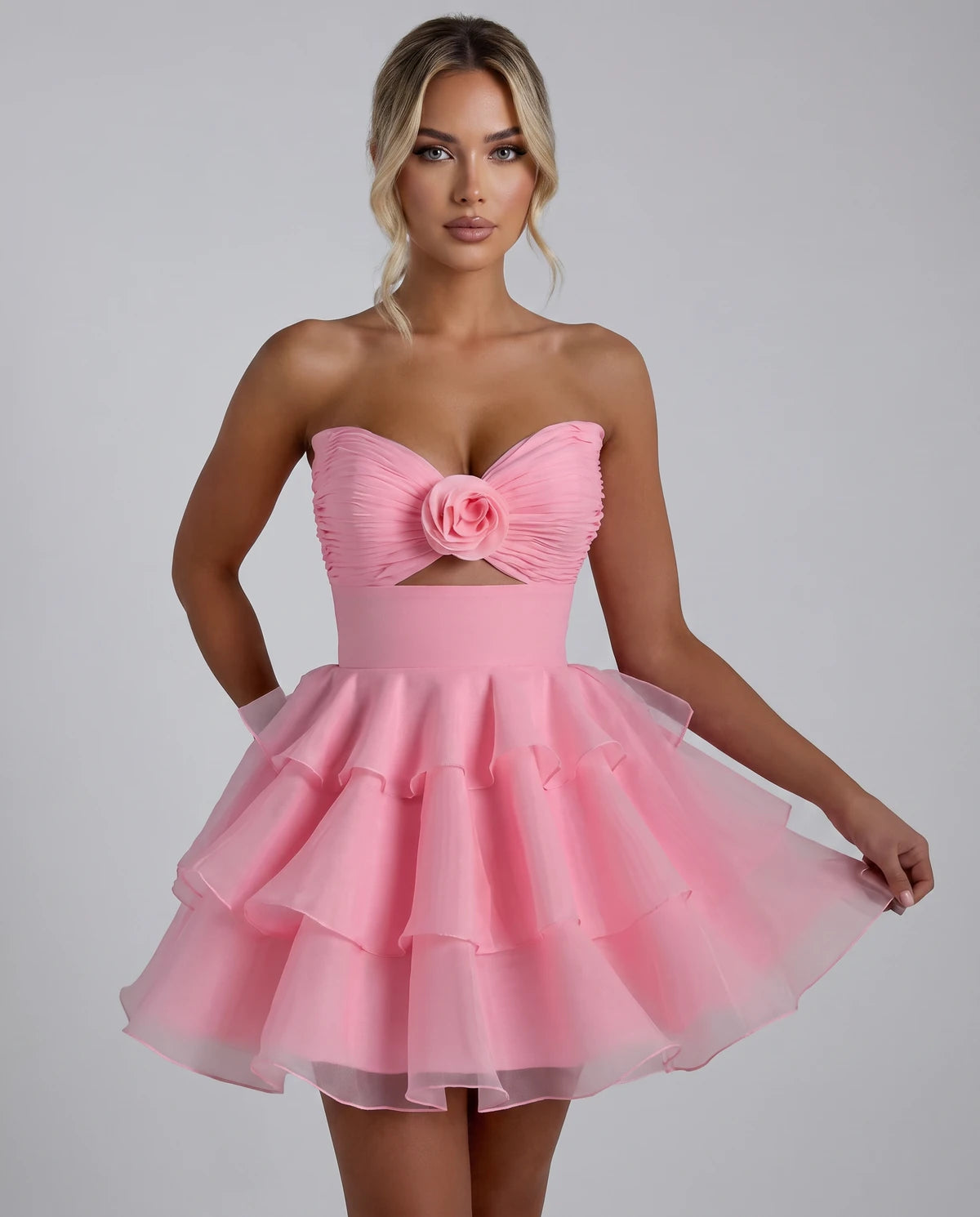 Clemence Mini Dress — Pink
