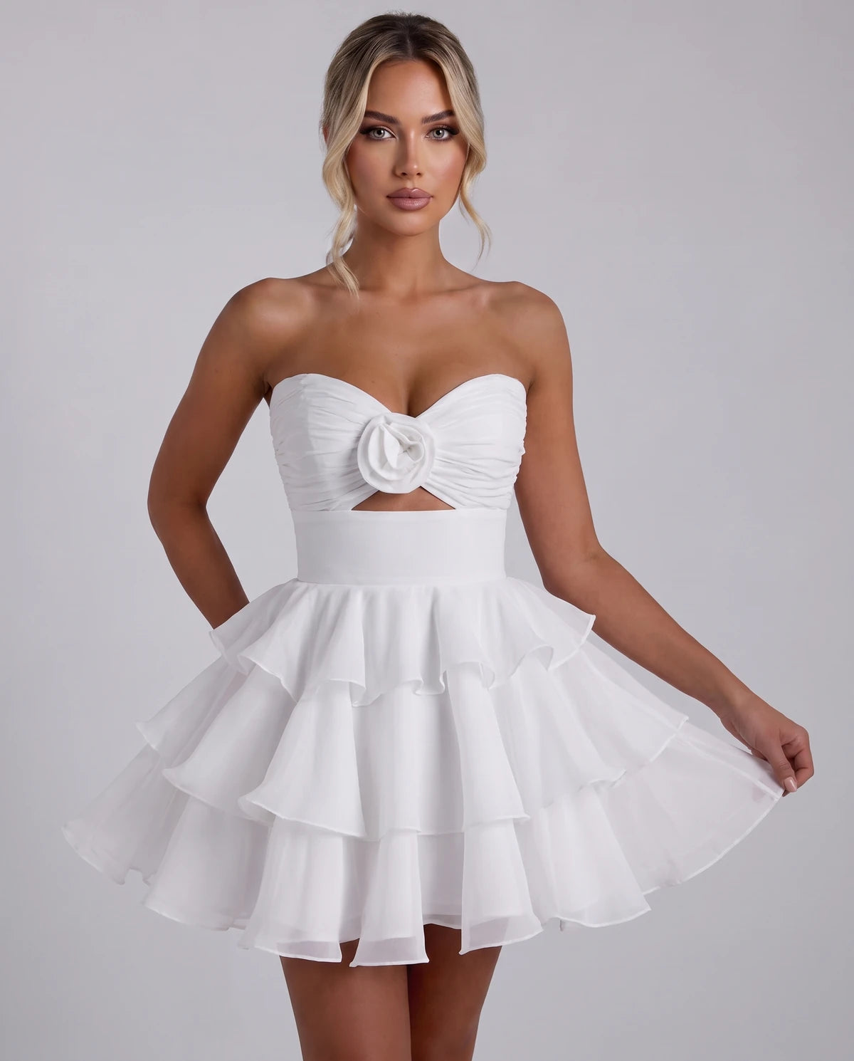 Clemence Mini Dress — White