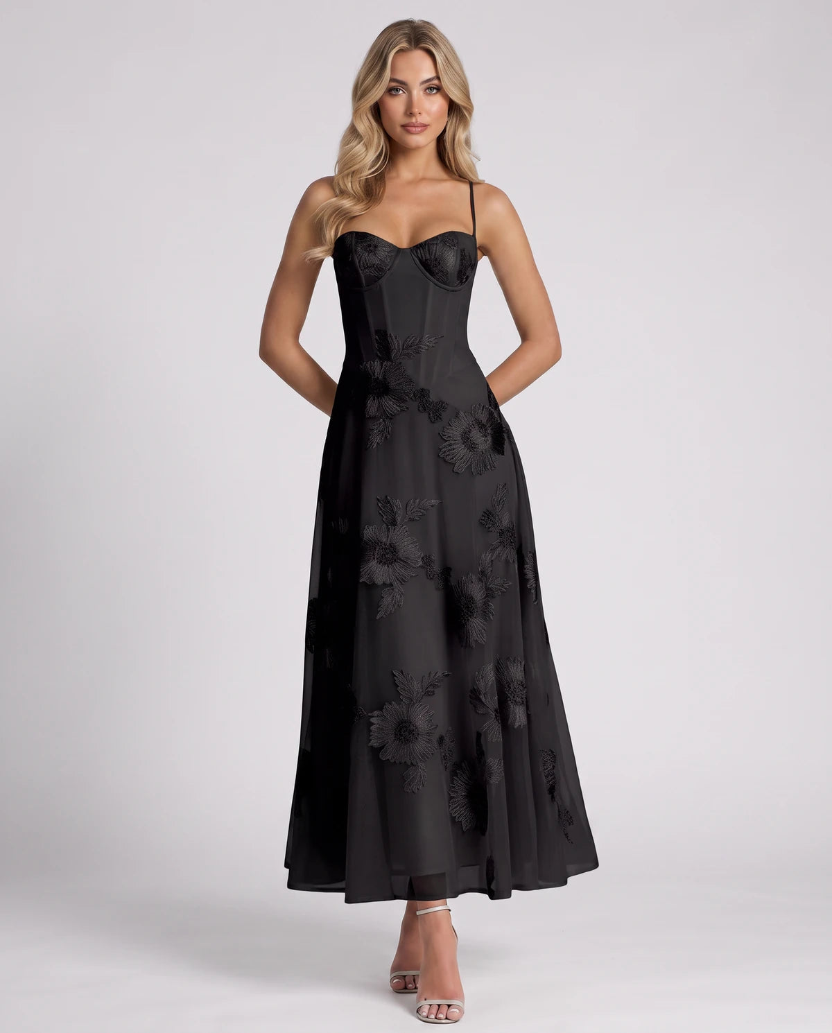 Coralie Midi Dresses — Black