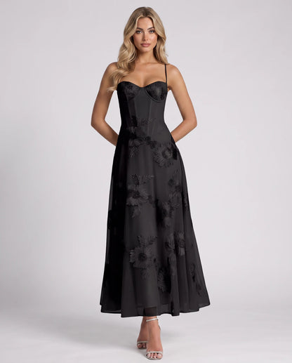 Coralie Midi Dresses — Black
