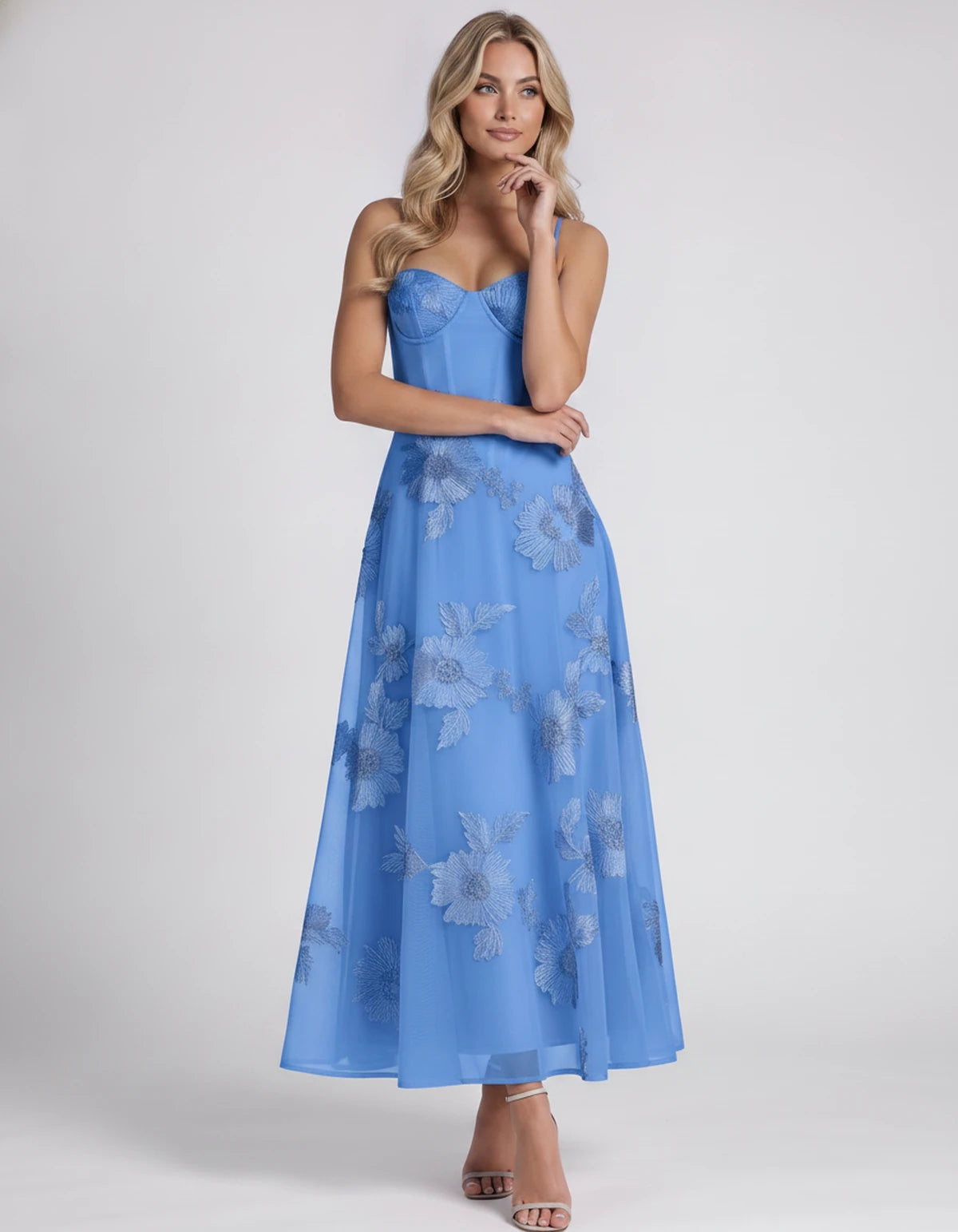 Coralie Midi Dresses — Blue | SKU: RB-fe4e1b-blue-2,RB-fe4e1b-blue-4,RB-fe4e1b-blue-6,RB-fe4e1b-blue-8,RB-fe4e1b-blue-10,RB-fe4e1b-blue-12,RB-fe4e1b-blue-14,RB-fe4e1b-blue-16,RB-fe4e1b-blue-16W,RB-fe4e1b-blue-18W,RB-fe4e1b-blue-20W,RB-fe4e1b-blue-22W
