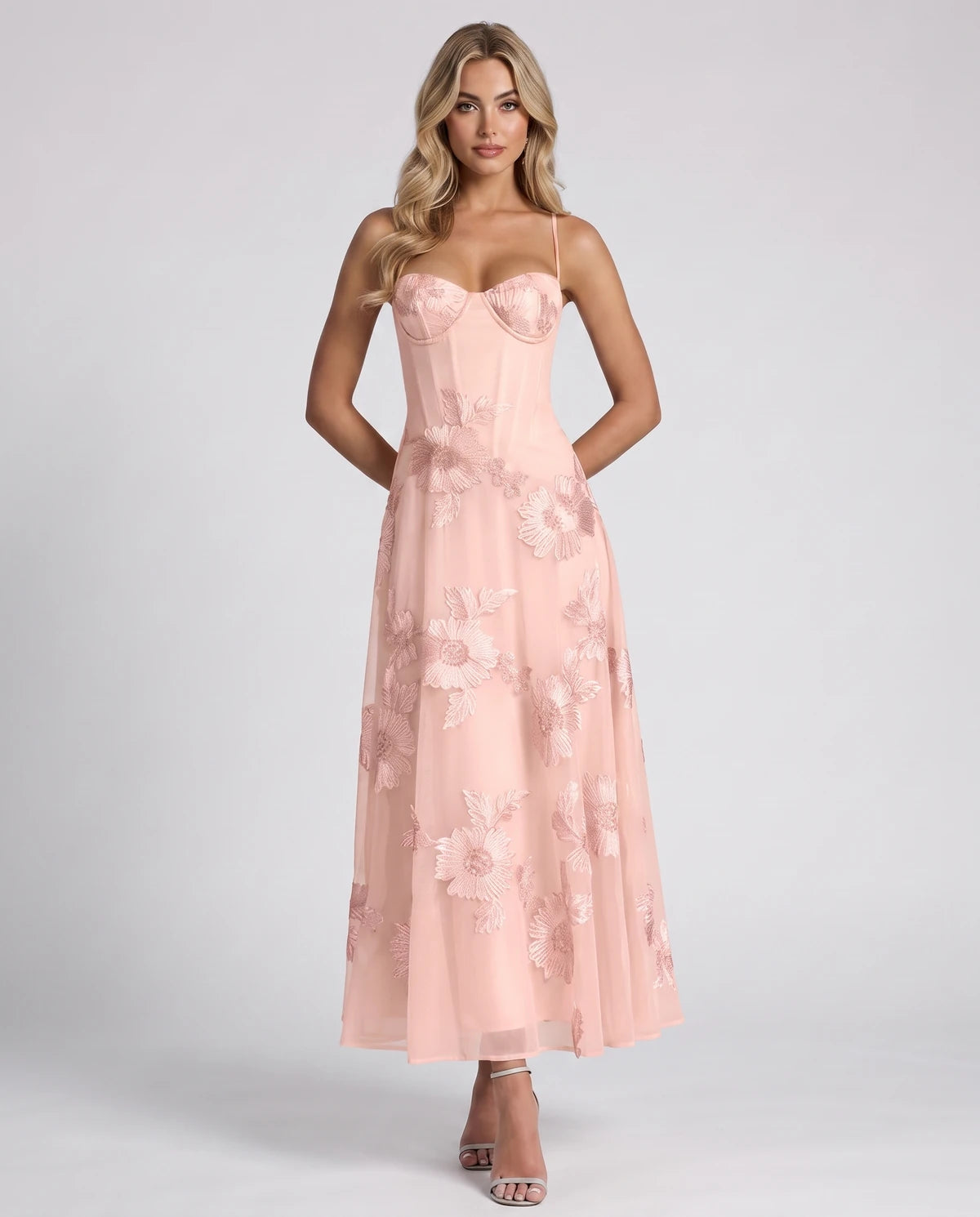 Coralie Midi Dresses — Pink