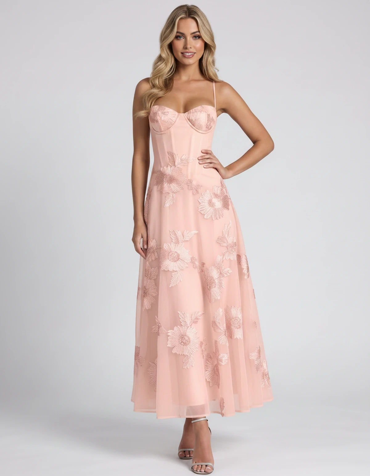 Coralie Midi Dresses — Pink | SKU: RB-fe4e1b-pink-2,RB-fe4e1b-pink-4,RB-fe4e1b-pink-6,RB-fe4e1b-pink-8,RB-fe4e1b-pink-10,RB-fe4e1b-pink-12,RB-fe4e1b-pink-14,RB-fe4e1b-pink-16,RB-fe4e1b-pink-16W,RB-fe4e1b-pink-18W,RB-fe4e1b-pink-20W,RB-fe4e1b-pink-22W