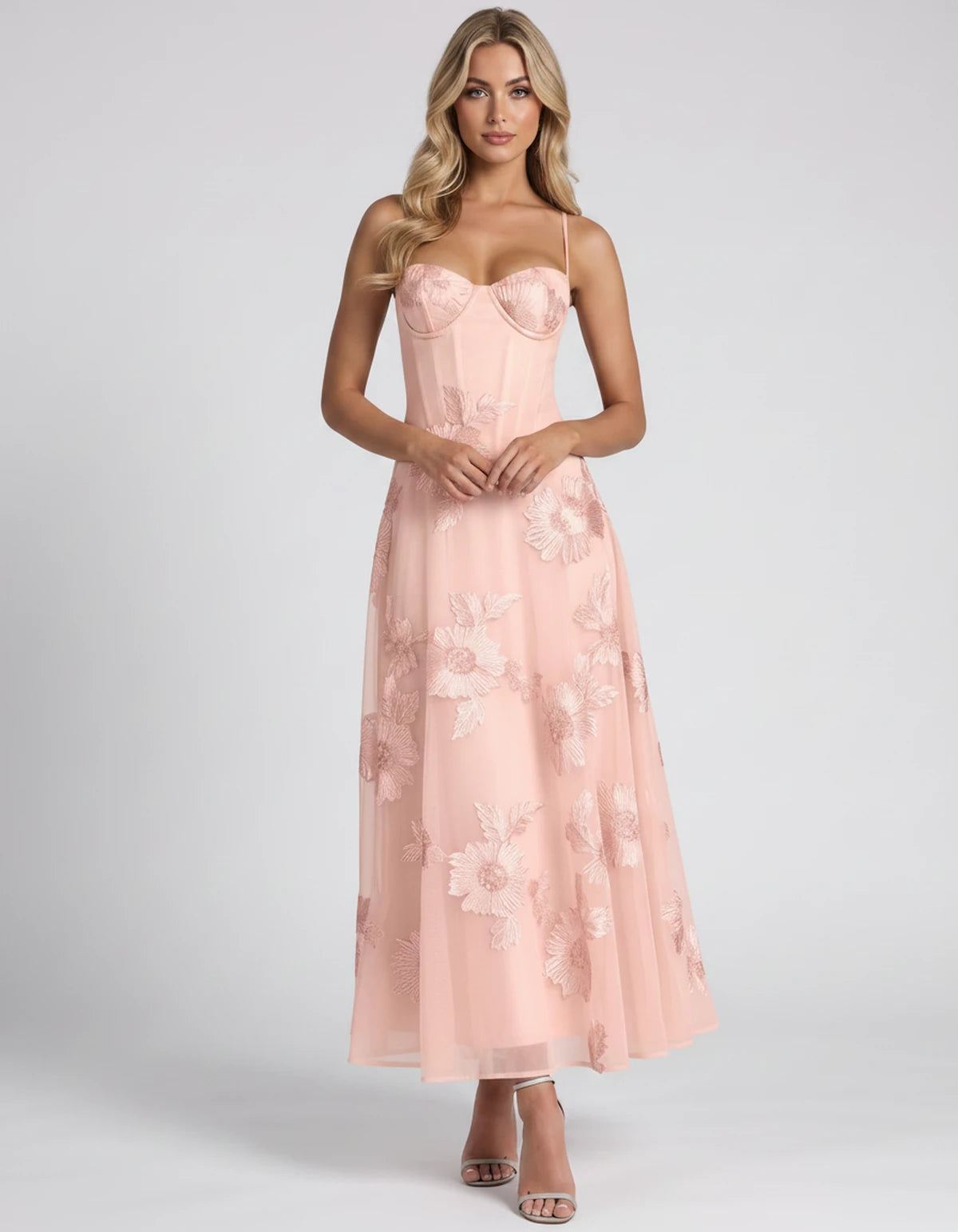 Coralie Midi Dresses — Pink | SKU: RB-fe4e1b-pink-2,RB-fe4e1b-pink-4,RB-fe4e1b-pink-6,RB-fe4e1b-pink-8,RB-fe4e1b-pink-10,RB-fe4e1b-pink-12,RB-fe4e1b-pink-14,RB-fe4e1b-pink-16,RB-fe4e1b-pink-16W,RB-fe4e1b-pink-18W,RB-fe4e1b-pink-20W,RB-fe4e1b-pink-22W