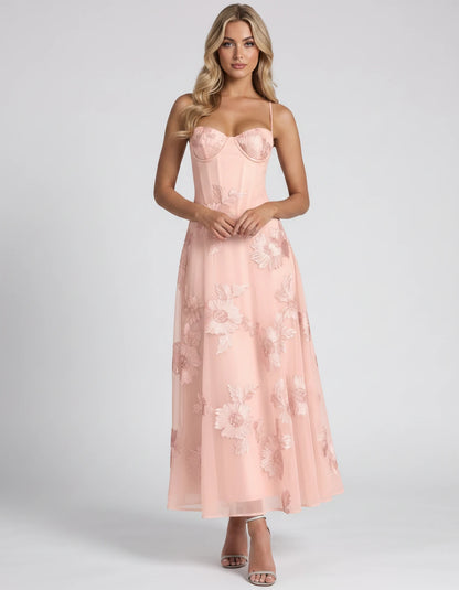 Coralie Midi Dresses — Pink | SKU: RB-fe4e1b-pink-2,RB-fe4e1b-pink-4,RB-fe4e1b-pink-6,RB-fe4e1b-pink-8,RB-fe4e1b-pink-10,RB-fe4e1b-pink-12,RB-fe4e1b-pink-14,RB-fe4e1b-pink-16,RB-fe4e1b-pink-16W,RB-fe4e1b-pink-18W,RB-fe4e1b-pink-20W,RB-fe4e1b-pink-22W