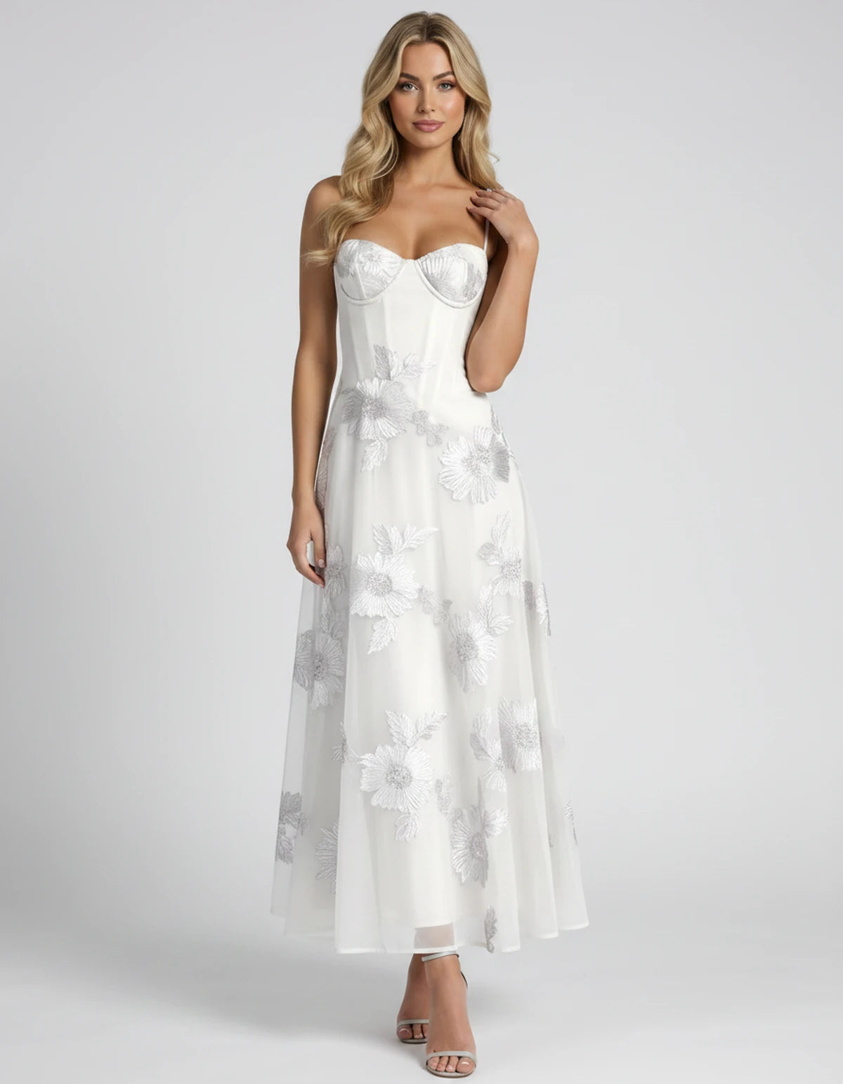 Coralie Midi Dresses — White | SKU: RB-fe4e1b-white-2,RB-fe4e1b-white-4,RB-fe4e1b-white-6,RB-fe4e1b-white-8,RB-fe4e1b-white-10,RB-fe4e1b-white-12,RB-fe4e1b-white-14,RB-fe4e1b-white-16,RB-fe4e1b-white-16W,RB-fe4e1b-white-18W,RB-fe4e1b-white-20W,RB-fe4e1b-white-22W