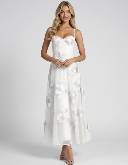 Coralie Midi Dresses — White | SKU: RB-fe4e1b-white-2,RB-fe4e1b-white-4,RB-fe4e1b-white-6,RB-fe4e1b-white-8,RB-fe4e1b-white-10,RB-fe4e1b-white-12,RB-fe4e1b-white-14,RB-fe4e1b-white-16,RB-fe4e1b-white-16W,RB-fe4e1b-white-18W,RB-fe4e1b-white-20W,RB-fe4e1b-white-22W