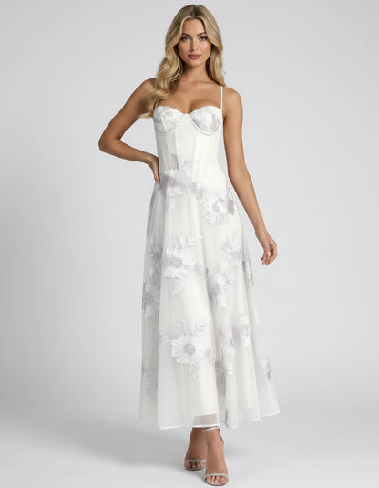 Coralie Midi Dresses — White | SKU: RB-fe4e1b-white-2,RB-fe4e1b-white-4,RB-fe4e1b-white-6,RB-fe4e1b-white-8,RB-fe4e1b-white-10,RB-fe4e1b-white-12,RB-fe4e1b-white-14,RB-fe4e1b-white-16,RB-fe4e1b-white-16W,RB-fe4e1b-white-18W,RB-fe4e1b-white-20W,RB-fe4e1b-white-22W