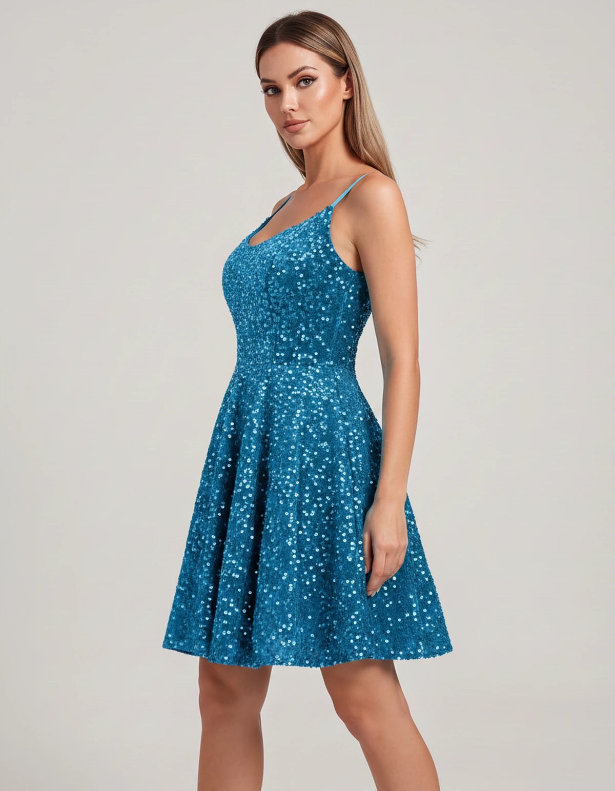 Cosima Midi Dresses — Blue | SKU: SD-52919-blue-2,SD-52919-blue-4,SD-52919-blue-6,SD-52919-blue-8,SD-52919-blue-10,SD-52919-blue-12,SD-52919-blue-14,SD-52919-blue-16,SD-52919-blue-16W,SD-52919-blue-18W,SD-52919-blue-20W,SD-52919-blue-22W