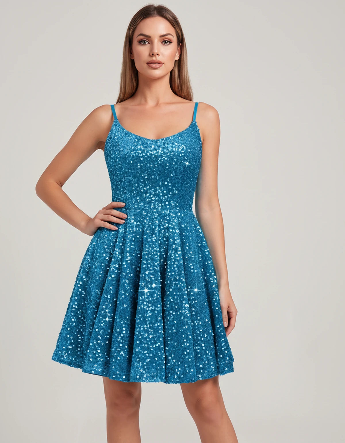 Cosima Midi Dresses — Blue | SKU: SD-52919-blue-2,SD-52919-blue-4,SD-52919-blue-6,SD-52919-blue-8,SD-52919-blue-10,SD-52919-blue-12,SD-52919-blue-14,SD-52919-blue-16,SD-52919-blue-16W,SD-52919-blue-18W,SD-52919-blue-20W,SD-52919-blue-22W