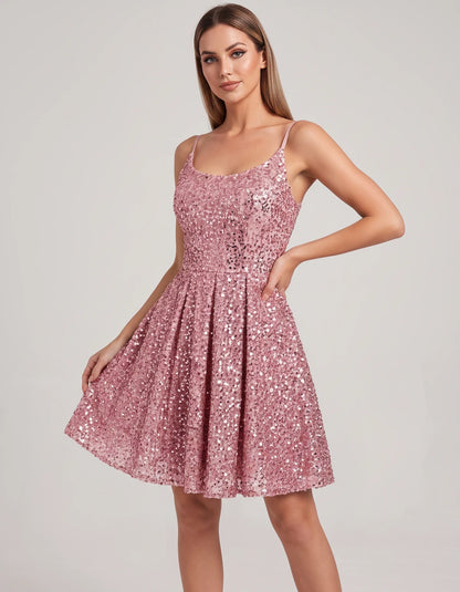 Cosima Midi Dresses — Pink | SKU: SD-52919-pink-2,SD-52919-pink-4,SD-52919-pink-6,SD-52919-pink-8,SD-52919-pink-10,SD-52919-pink-12,SD-52919-pink-14,SD-52919-pink-16,SD-52919-pink-16W,SD-52919-pink-18W,SD-52919-pink-20W,SD-52919-pink-22W