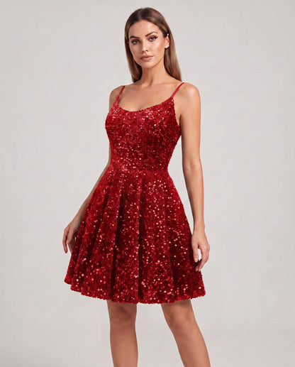 Cosima Midi Dresses — Red