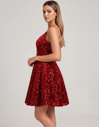 Cosima Midi Dresses — Red | SKU: SD-52919-red-2,SD-52919-red-4,SD-52919-red-6,SD-52919-red-8,SD-52919-red-10,SD-52919-red-12,SD-52919-red-14,SD-52919-red-16,SD-52919-red-16W,SD-52919-red-18W,SD-52919-red-20W,SD-52919-red-22W