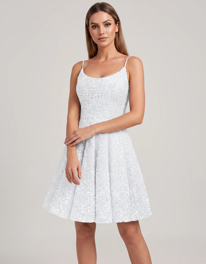 Cosima Midi Dresses — White | SKU: SD-52919-white-2,SD-52919-white-4,SD-52919-white-6,SD-52919-white-8,SD-52919-white-10,SD-52919-white-12,SD-52919-white-14,SD-52919-white-16,SD-52919-white-16W,SD-52919-white-18W,SD-52919-white-20W,SD-52919-white-22W
