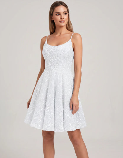 Cosima Midi Dresses — White | SKU: SD-52919-white-2,SD-52919-white-4,SD-52919-white-6,SD-52919-white-8,SD-52919-white-10,SD-52919-white-12,SD-52919-white-14,SD-52919-white-16,SD-52919-white-16W,SD-52919-white-18W,SD-52919-white-20W,SD-52919-white-22W