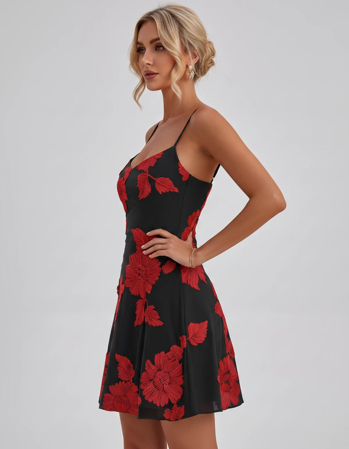 Coventry Mini Dresses — Black Red | SKU: RB-f4fc0f-blackred-2,RB-f4fc0f-blackred-4,RB-f4fc0f-blackred-6,RB-f4fc0f-blackred-8,RB-f4fc0f-blackred-10,RB-f4fc0f-blackred-12,RB-f4fc0f-blackred-14,RB-f4fc0f-blackred-16,RB-f4fc0f-blackred-16W,RB-f4fc0f-blackred-18W,RB-f4fc0f-blackred-20W,RB-f4fc0f-blackred-22W