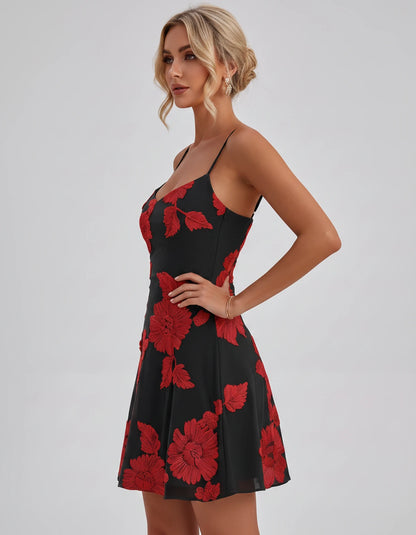 Coventry Mini Dresses — Black Red | SKU: RB-f4fc0f-blackred-2,RB-f4fc0f-blackred-4,RB-f4fc0f-blackred-6,RB-f4fc0f-blackred-8,RB-f4fc0f-blackred-10,RB-f4fc0f-blackred-12,RB-f4fc0f-blackred-14,RB-f4fc0f-blackred-16,RB-f4fc0f-blackred-16W,RB-f4fc0f-blackred-18W,RB-f4fc0f-blackred-20W,RB-f4fc0f-blackred-22W