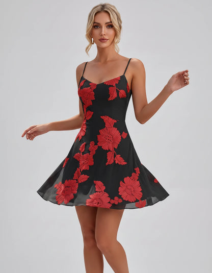 Coventry Mini Dresses — Black Red | SKU: RB-f4fc0f-blackred-2,RB-f4fc0f-blackred-4,RB-f4fc0f-blackred-6,RB-f4fc0f-blackred-8,RB-f4fc0f-blackred-10,RB-f4fc0f-blackred-12,RB-f4fc0f-blackred-14,RB-f4fc0f-blackred-16,RB-f4fc0f-blackred-16W,RB-f4fc0f-blackred-18W,RB-f4fc0f-blackred-20W,RB-f4fc0f-blackred-22W