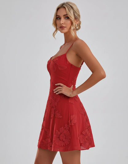 Coventry Mini Dresses — Red | SKU: RB-f4fc0f-red-2,RB-f4fc0f-red-4,RB-f4fc0f-red-6,RB-f4fc0f-red-8,RB-f4fc0f-red-10,RB-f4fc0f-red-12,RB-f4fc0f-red-14,RB-f4fc0f-red-16,RB-f4fc0f-red-16W,RB-f4fc0f-red-18W,RB-f4fc0f-red-20W,RB-f4fc0f-red-22W