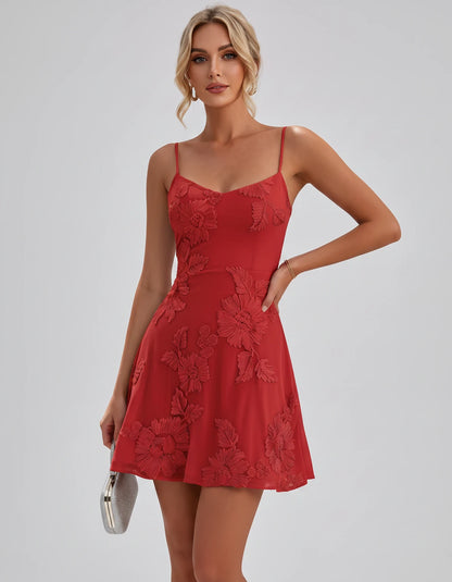 Coventry Mini Dresses — Red | SKU: RB-f4fc0f-red-2,RB-f4fc0f-red-4,RB-f4fc0f-red-6,RB-f4fc0f-red-8,RB-f4fc0f-red-10,RB-f4fc0f-red-12,RB-f4fc0f-red-14,RB-f4fc0f-red-16,RB-f4fc0f-red-16W,RB-f4fc0f-red-18W,RB-f4fc0f-red-20W,RB-f4fc0f-red-22W