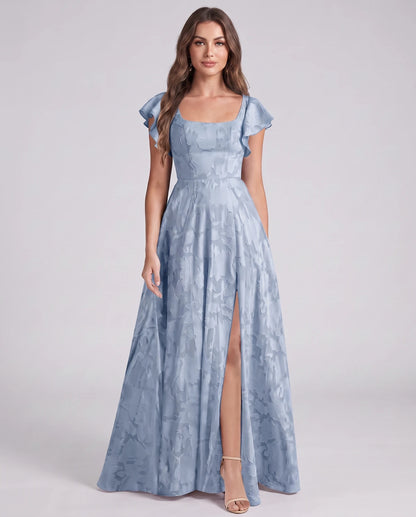 Cressida Maxi Dresses — Dusty Blue