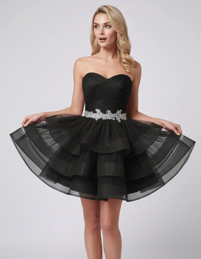 Cypressa Mini Dress — Black | SKU: RB-2da162-black-2,RB-2da162-black-4,RB-2da162-black-6,RB-2da162-black-8,RB-2da162-black-10,RB-2da162-black-12,RB-2da162-black-14,RB-2da162-black-14W,RB-2da162-black-16,RB-2da162-black-16W,RB-2da162-black-18W,RB-2da162-black-20W