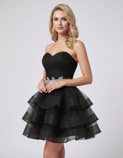 Cypressa Mini Dress — Black | SKU: RB-2da162-black-2,RB-2da162-black-4,RB-2da162-black-6,RB-2da162-black-8,RB-2da162-black-10,RB-2da162-black-12,RB-2da162-black-14,RB-2da162-black-14W,RB-2da162-black-16,RB-2da162-black-16W,RB-2da162-black-18W,RB-2da162-black-20W