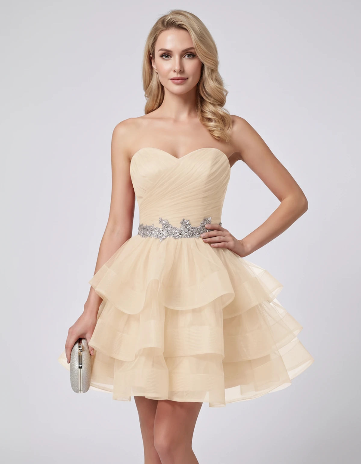 Cypressa Mini Dress — Champagne | SKU: RB-2da162-champa2e-2,RB-2da162-champa2e-4,RB-2da162-champa2e-6,RB-2da162-champa2e-8,RB-2da162-champa2e-10,RB-2da162-champa2e-12,RB-2da162-champa2e-14,RB-2da162-champa2e-14W,RB-2da162-champa2e-16,RB-2da162-champa2e-16W,RB-2da162-champa2e-18W,RB-2da162-champa2e-20W