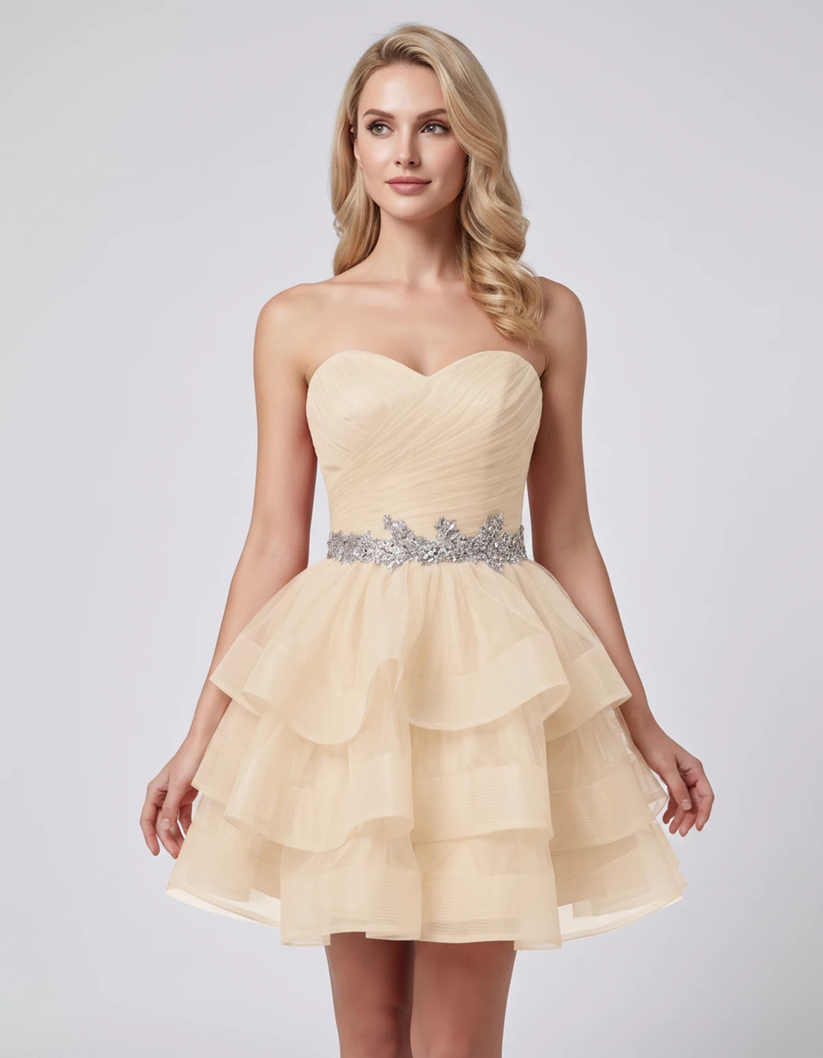 Cypressa Mini Dress — Champagne | SKU: RB-2da162-champa2e-2,RB-2da162-champa2e-4,RB-2da162-champa2e-6,RB-2da162-champa2e-8,RB-2da162-champa2e-10,RB-2da162-champa2e-12,RB-2da162-champa2e-14,RB-2da162-champa2e-14W,RB-2da162-champa2e-16,RB-2da162-champa2e-16W,RB-2da162-champa2e-18W,RB-2da162-champa2e-20W