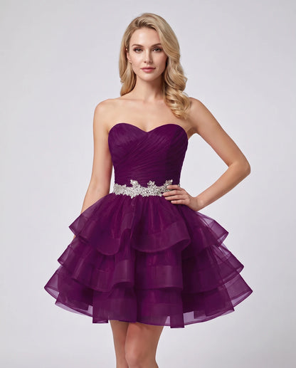 Cypressa Mini Dress — Grape