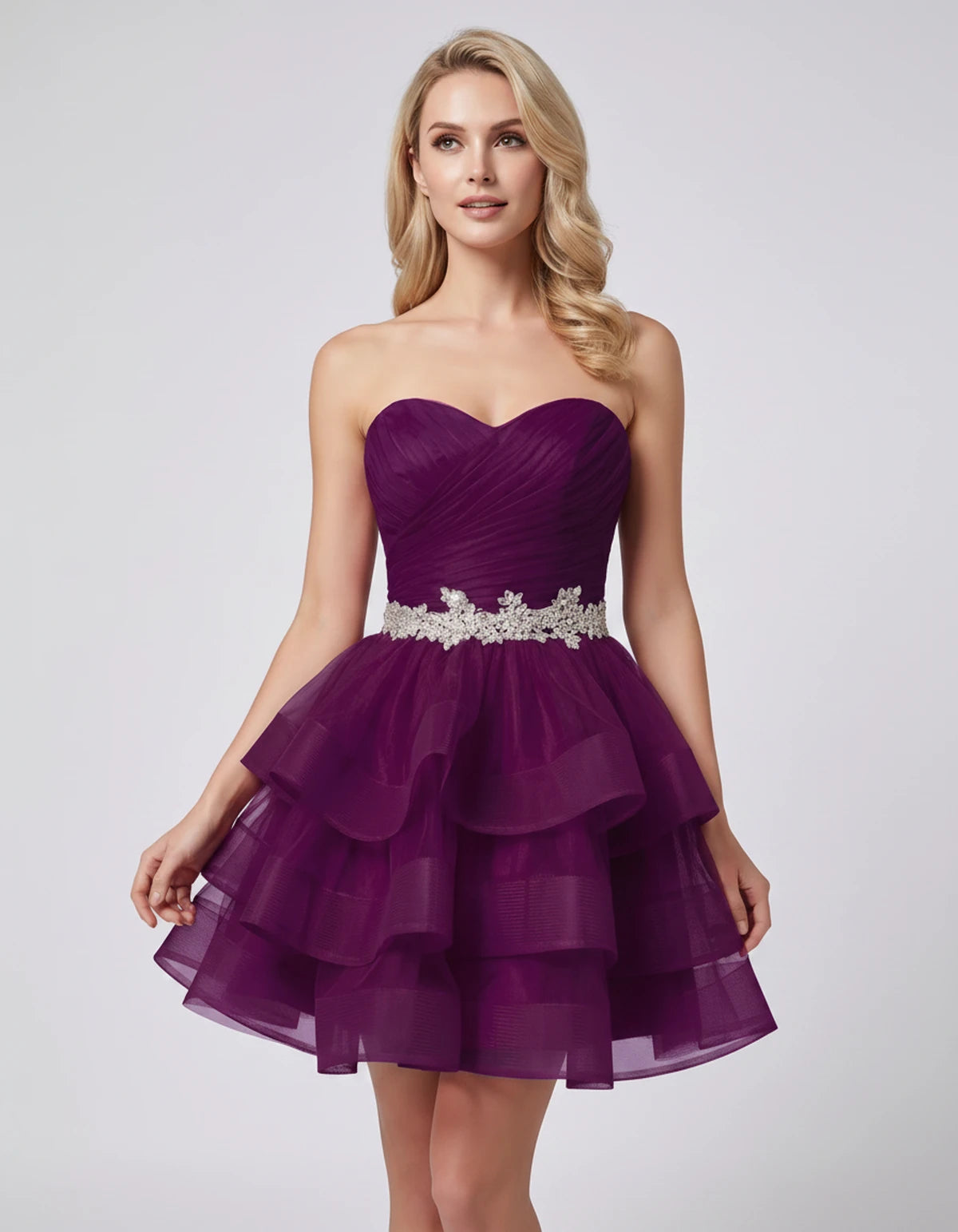 Cypressa Mini Dress — Grape | SKU: RB-2da162-grape-2,RB-2da162-grape-4,RB-2da162-grape-6,RB-2da162-grape-8,RB-2da162-grape-10,RB-2da162-grape-12,RB-2da162-grape-14,RB-2da162-grape-14W,RB-2da162-grape-16,RB-2da162-grape-16W,RB-2da162-grape-18W,RB-2da162-grape-20W