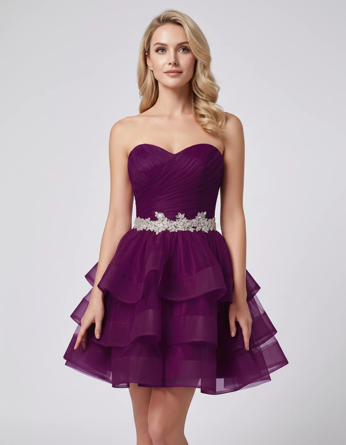 Cypressa Mini Dress — Grape | SKU: RB-2da162-grape-2,RB-2da162-grape-4,RB-2da162-grape-6,RB-2da162-grape-8,RB-2da162-grape-10,RB-2da162-grape-12,RB-2da162-grape-14,RB-2da162-grape-14W,RB-2da162-grape-16,RB-2da162-grape-16W,RB-2da162-grape-18W,RB-2da162-grape-20W