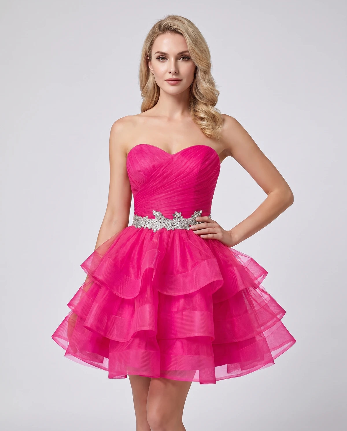Cypressa Mini Dress — Hot Pink