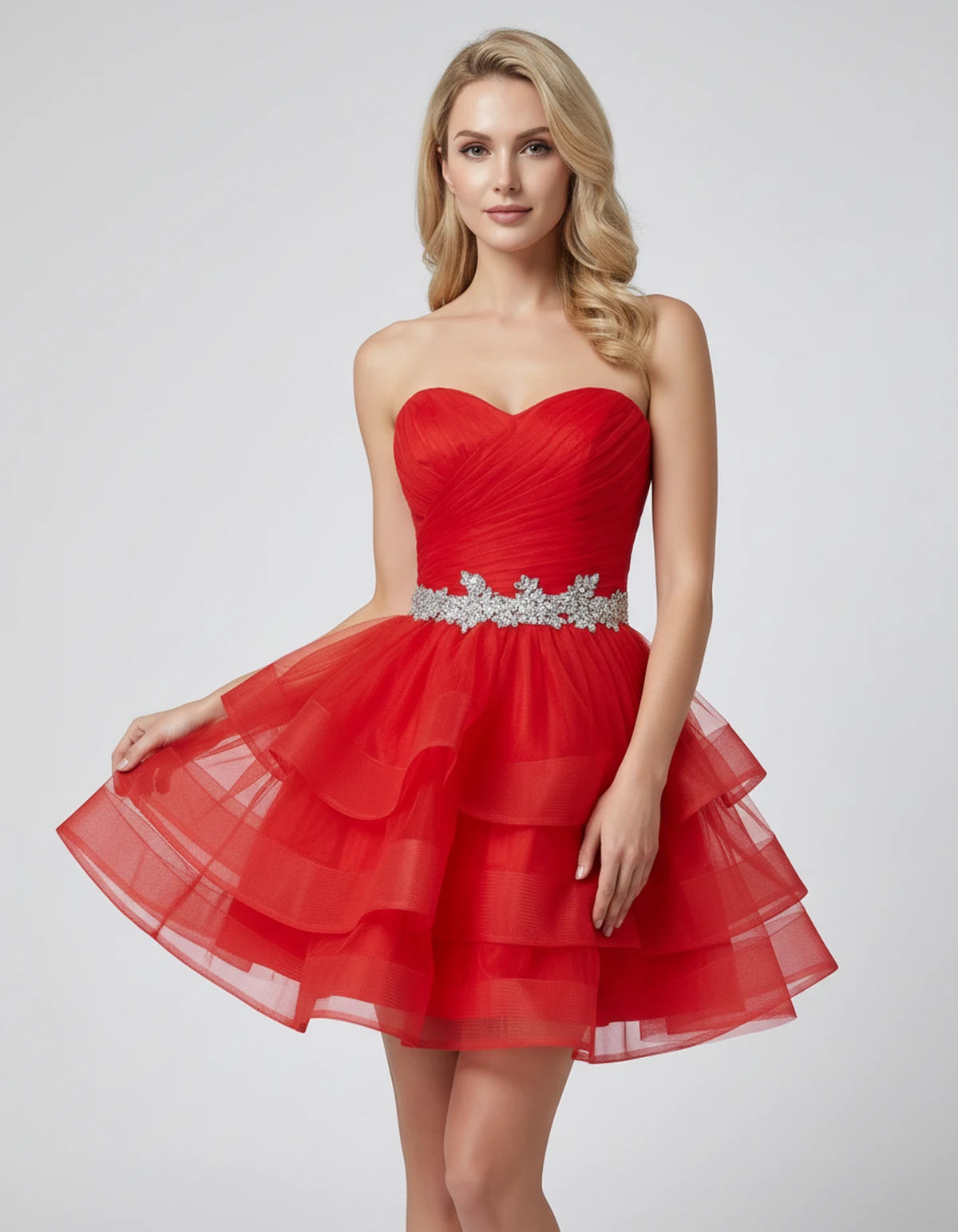 Cypressa Mini Dress — Red | SKU: RB-2da162-red-2,RB-2da162-red-4,RB-2da162-red-6,RB-2da162-red-8,RB-2da162-red-10,RB-2da162-red-12,RB-2da162-red-14,RB-2da162-red-14W,RB-2da162-red-16,RB-2da162-red-16W,RB-2da162-red-18W,RB-2da162-red-20W