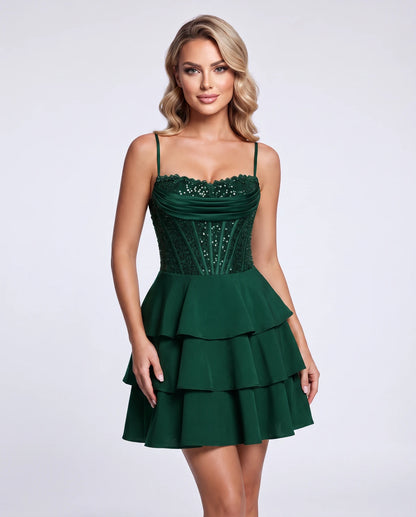 Dahlia Mini Dresses — Green