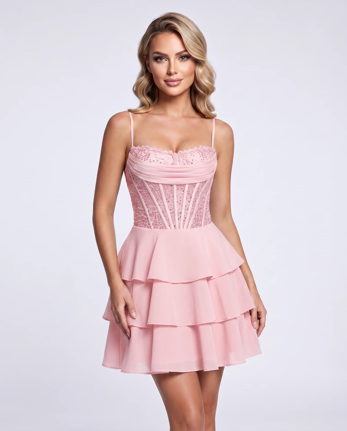 Dahlia Mini Dresses — Pink