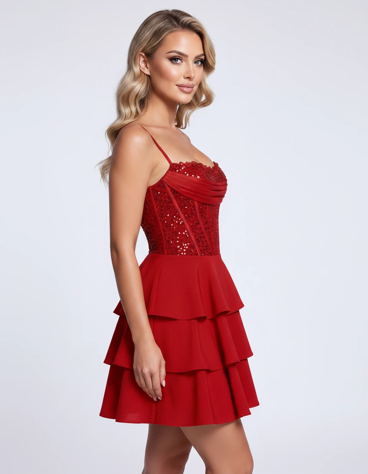 Dahlia Mini Dresses — Red | SKU: RB-23d1a8-red-2,RB-23d1a8-red-4,RB-23d1a8-red-6,RB-23d1a8-red-8,RB-23d1a8-red-10,RB-23d1a8-red-12,RB-23d1a8-red-14,RB-23d1a8-red-16,RB-23d1a8-red-16W,RB-23d1a8-red-18W,RB-23d1a8-red-20W,RB-23d1a8-red-22W