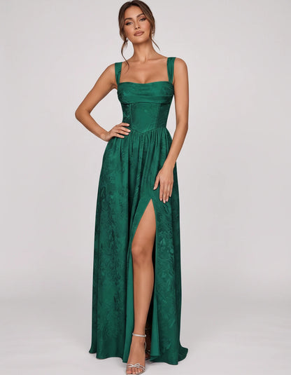 Damaris Maxi Dresses — Emerald | SKU: RB-80870f-emerald-2,RB-80870f-emerald-4,RB-80870f-emerald-6,RB-80870f-emerald-8,RB-80870f-emerald-10,RB-80870f-emerald-12,RB-80870f-emerald-14,RB-80870f-emerald-16,RB-80870f-emerald-16W,RB-80870f-emerald-18W,RB-80870f-emerald-20W,RB-80870f-emerald-22W