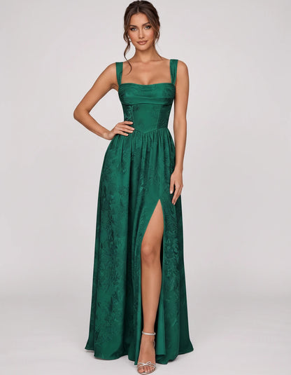 Damaris Maxi Dresses — Emerald | SKU: RB-80870f-emerald-2,RB-80870f-emerald-4,RB-80870f-emerald-6,RB-80870f-emerald-8,RB-80870f-emerald-10,RB-80870f-emerald-12,RB-80870f-emerald-14,RB-80870f-emerald-16,RB-80870f-emerald-16W,RB-80870f-emerald-18W,RB-80870f-emerald-20W,RB-80870f-emerald-22W