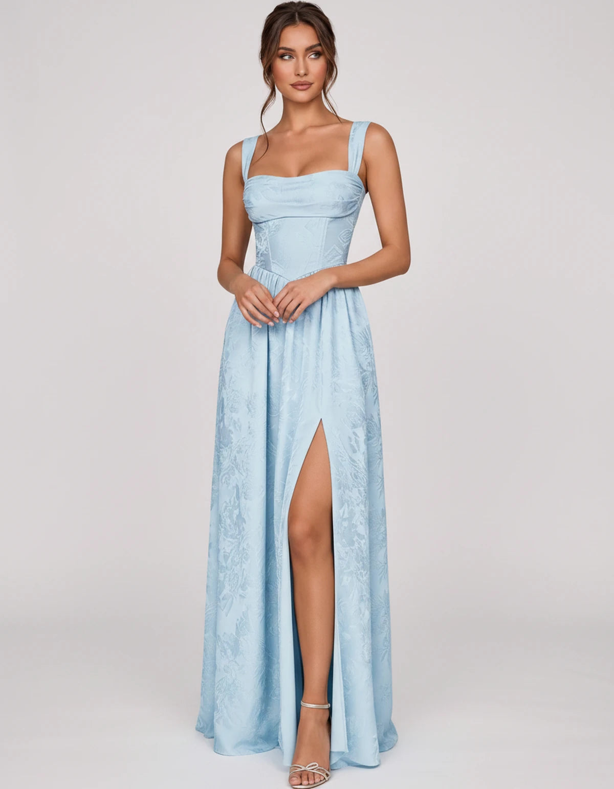 Damaris Maxi Dresses — Light Blue | SKU: RB-80870f-lightb7b-2,RB-80870f-lightb7b-4,RB-80870f-lightb7b-6,RB-80870f-lightb7b-8,RB-80870f-lightb7b-10,RB-80870f-lightb7b-12,RB-80870f-lightb7b-14,RB-80870f-lightb7b-16,RB-80870f-lightb7b-16W,RB-80870f-lightb7b-18W,RB-80870f-lightb7b-20W,RB-80870f-lightb7b-22W