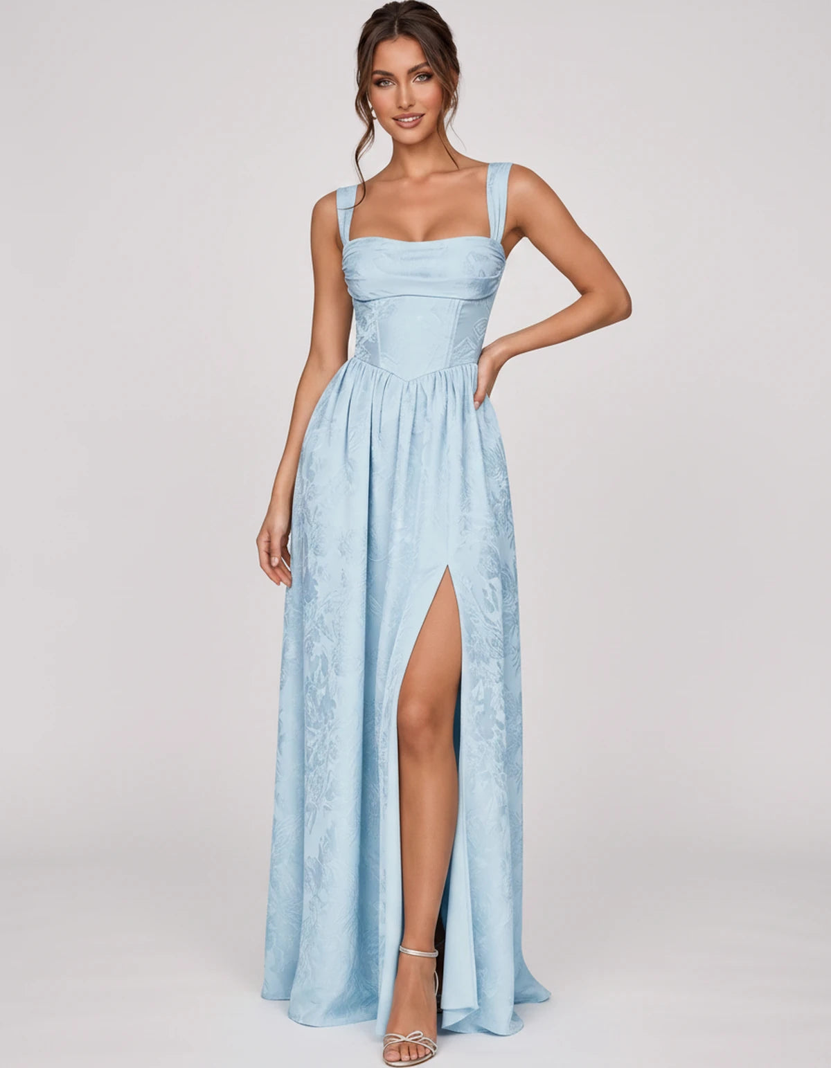 Damaris Maxi Dresses — Light Blue | SKU: RB-80870f-lightb7b-2,RB-80870f-lightb7b-4,RB-80870f-lightb7b-6,RB-80870f-lightb7b-8,RB-80870f-lightb7b-10,RB-80870f-lightb7b-12,RB-80870f-lightb7b-14,RB-80870f-lightb7b-16,RB-80870f-lightb7b-16W,RB-80870f-lightb7b-18W,RB-80870f-lightb7b-20W,RB-80870f-lightb7b-22W