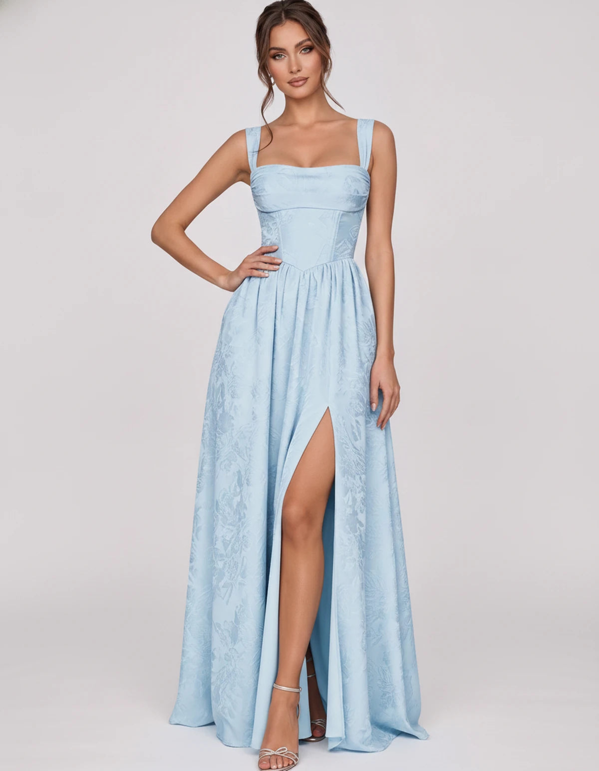 Damaris Maxi Dresses — Light Blue | SKU: RB-80870f-lightb7b-2,RB-80870f-lightb7b-4,RB-80870f-lightb7b-6,RB-80870f-lightb7b-8,RB-80870f-lightb7b-10,RB-80870f-lightb7b-12,RB-80870f-lightb7b-14,RB-80870f-lightb7b-16,RB-80870f-lightb7b-16W,RB-80870f-lightb7b-18W,RB-80870f-lightb7b-20W,RB-80870f-lightb7b-22W