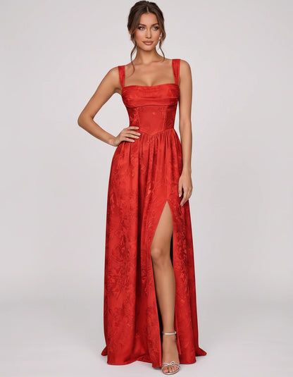 Damaris Maxi Dresses — Red | SKU: RB-80870f-red-2,RB-80870f-red-4,RB-80870f-red-6,RB-80870f-red-8,RB-80870f-red-10,RB-80870f-red-12,RB-80870f-red-14,RB-80870f-red-16,RB-80870f-red-16W,RB-80870f-red-18W,RB-80870f-red-20W,RB-80870f-red-22W