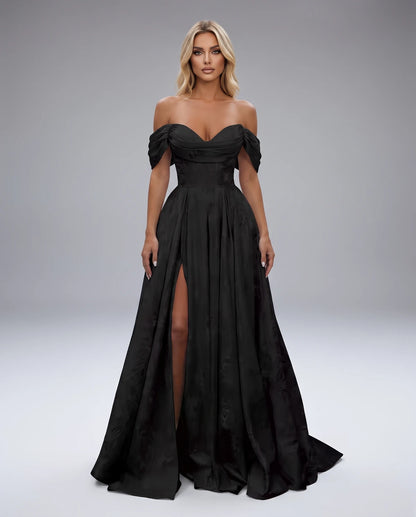 Delphine Maxi Dresses — Black