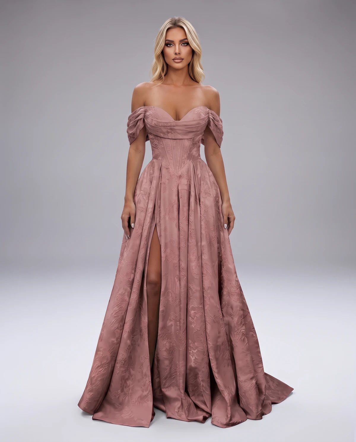 Delphine Maxi Dresses — Dusty Rose