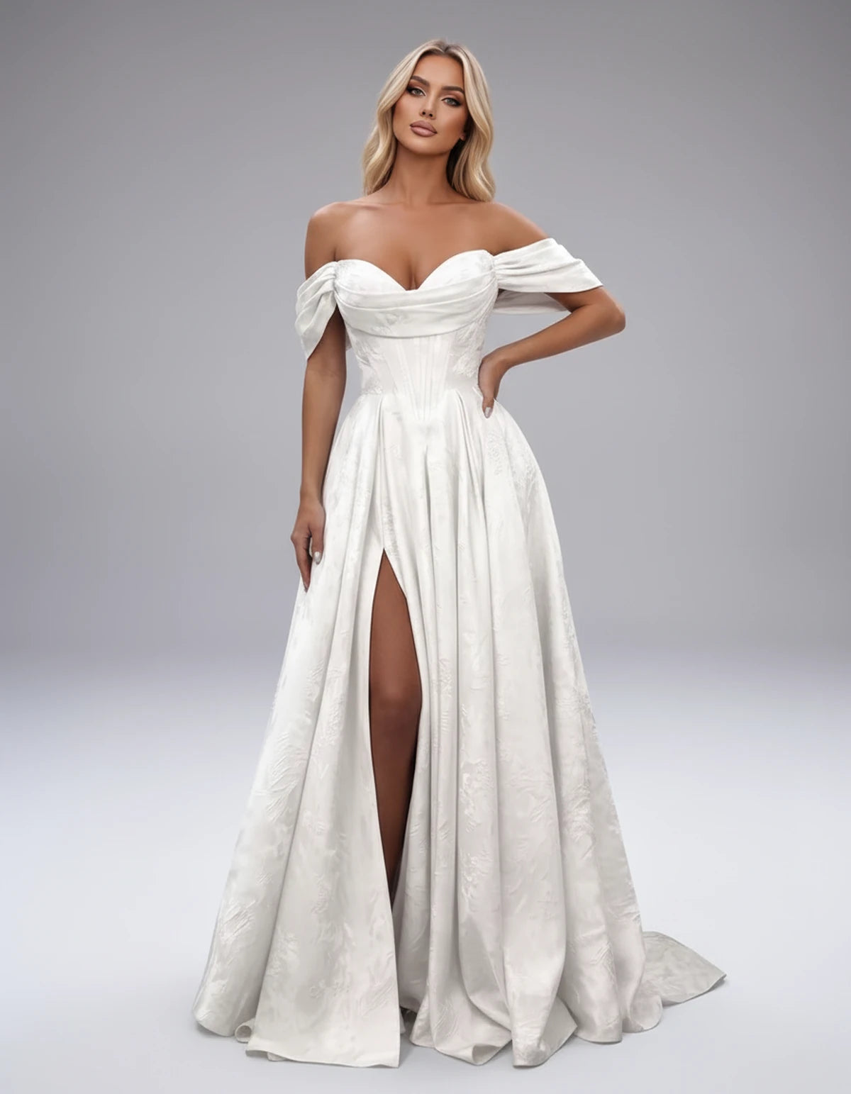 Delphine Maxi Dresses — White | SKU: RB-3cd2db-white-2,RB-3cd2db-white-4,RB-3cd2db-white-6,RB-3cd2db-white-8,RB-3cd2db-white-10,RB-3cd2db-white-12,RB-3cd2db-white-14,RB-3cd2db-white-16,RB-3cd2db-white-16 Plus,RB-3cd2db-white-20 Plus,RB-3cd2db-white-24 Plus,RB-3cd2db-white-22W