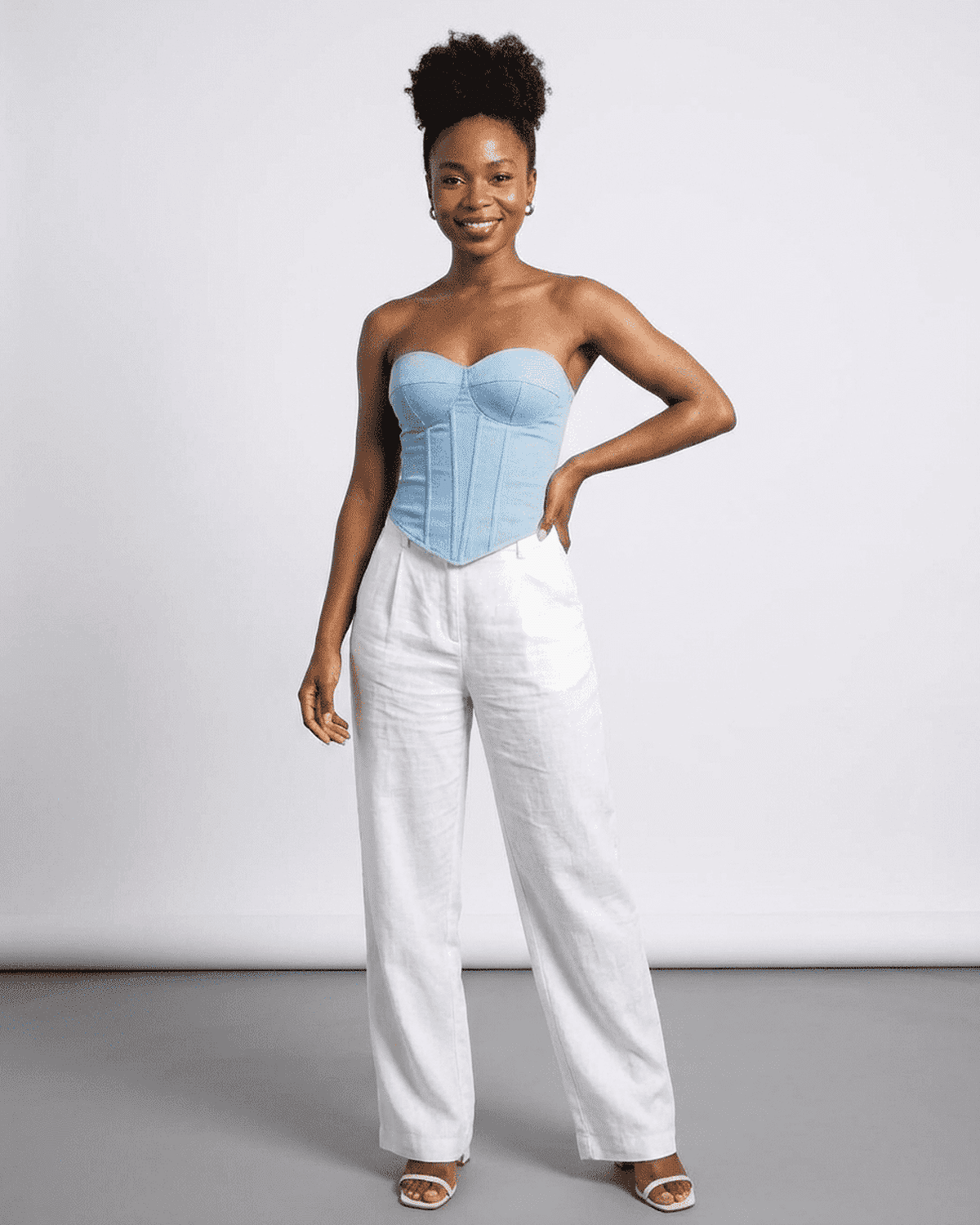 Blue Cotton Square Neck Sleeveless Set, front view | Ramblion | SKU: DCT-43092-blue-L-7836,DCT-43092-blue-M-934,DCT-43092-blue-S-4709,DCT-43092-blue-XL-7172,DCT-43092-blue-XS-3949