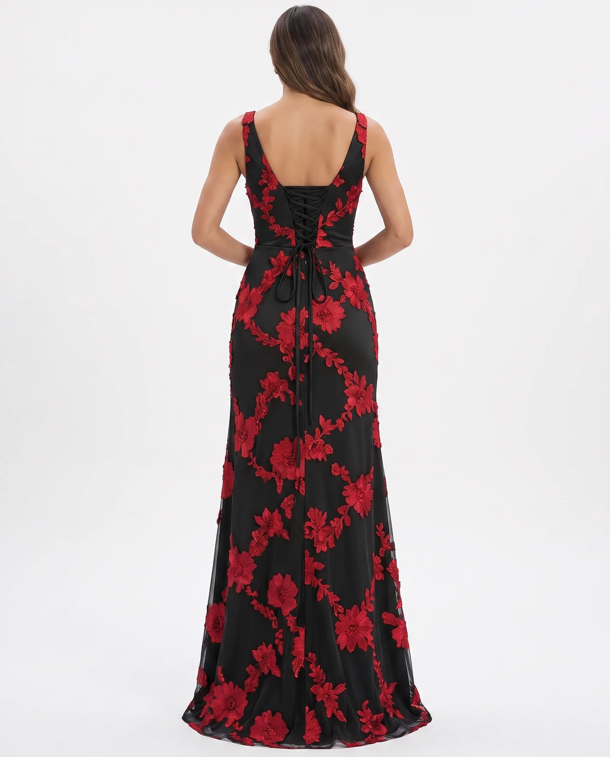 Doriane Maxi Dresses — Black Red | SKU: RB-727b5c-blackred-2,RB-727b5c-blackred-4,RB-727b5c-blackred-6,RB-727b5c-blackred-8,RB-727b5c-blackred-10,RB-727b5c-blackred-12,RB-727b5c-blackred-14,RB-727b5c-blackred-16,RB-727b5c-blackred-16W,RB-727b5c-blackred-18W,RB-727b5c-blackred-20W,RB-727b5c-blackred-22W