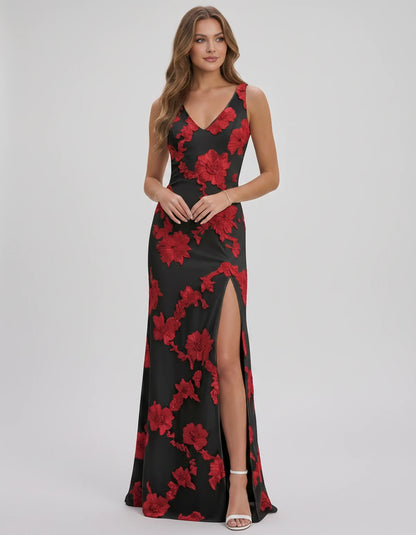 Doriane Maxi Dresses — Black Red | SKU: RB-727b5c-blackred-2,RB-727b5c-blackred-4,RB-727b5c-blackred-6,RB-727b5c-blackred-8,RB-727b5c-blackred-10,RB-727b5c-blackred-12,RB-727b5c-blackred-14,RB-727b5c-blackred-16,RB-727b5c-blackred-16W,RB-727b5c-blackred-18W,RB-727b5c-blackred-20W,RB-727b5c-blackred-22W